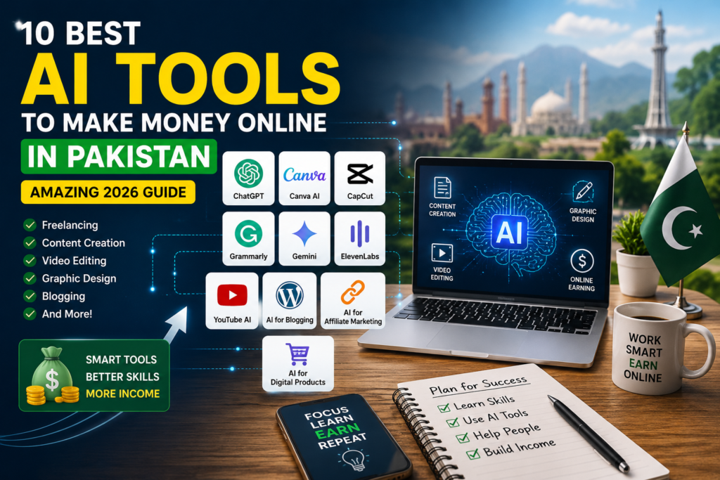 AI tools to make money online in pakistan